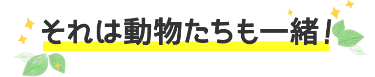 それは動物たちも一緒！